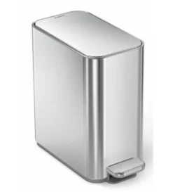 Simplehuman Afvalemmers - Afvalbak 5 L, Met Zakvak, Geborsteld Roestvrij Staal CW2096