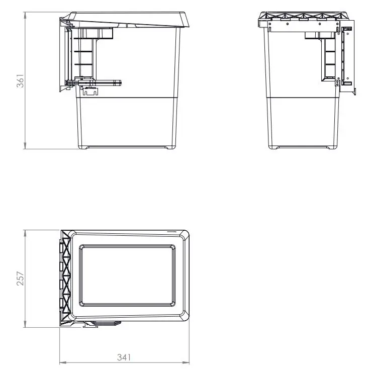 Elletipi Swing 2.0 - Ingebouwde Afvalbak, 18 L PBN A SG34 4 Elletipi Swing 2.0 - Ingebouwde Afvalbak, 18 L PBN A SG34 - Afbeelding 2