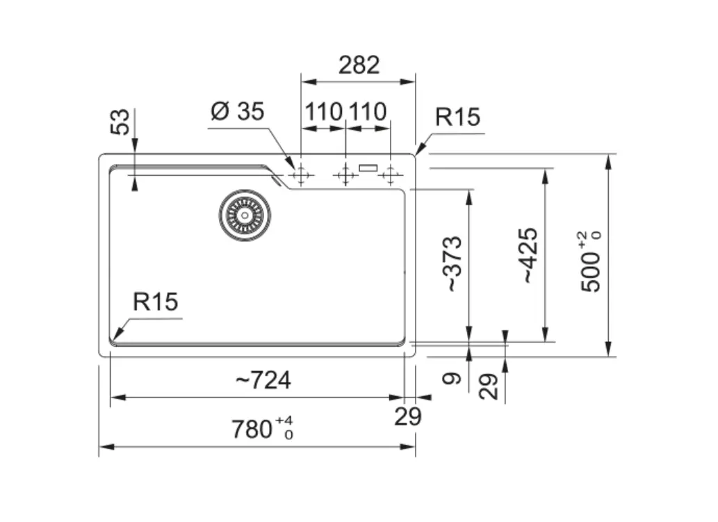 Franke Urban - Fragraniet Spoelbak UBG 610-78, 78x50 Cm, Grijs Leisteen 114.0713.990 4 Franke Urban - Fragraniet Spoelbak UBG 610-78, 78x50 Cm, Grijs Leisteen 114.0713.990 - Afbeelding 2